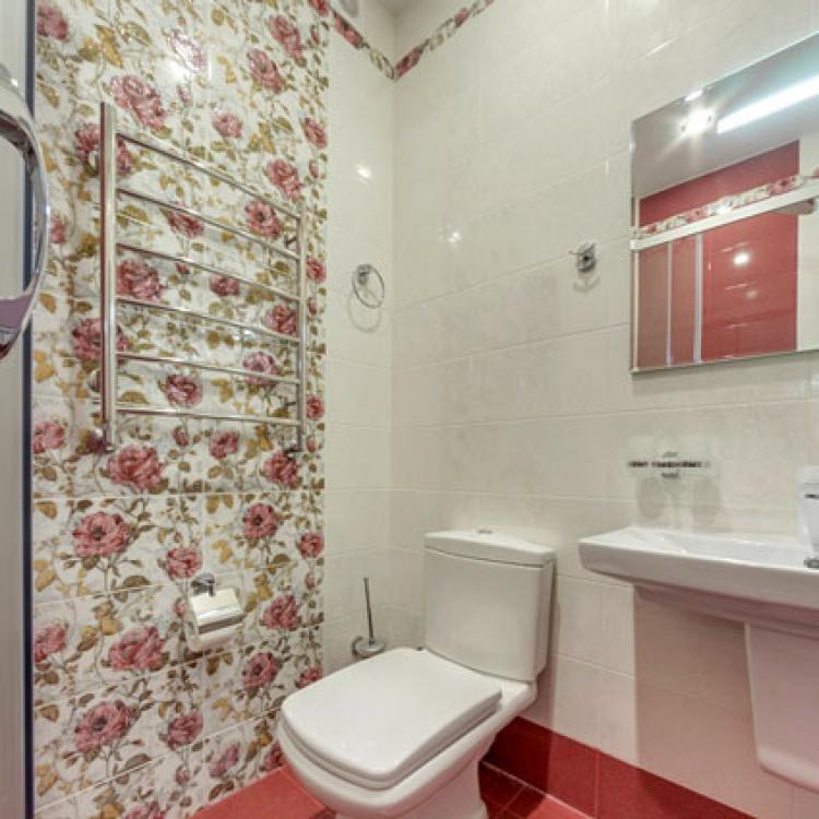 Ванная комната в 2 местном 2 комнатном Люксе, Корпус №1 санатория Павлова в Ессентуках